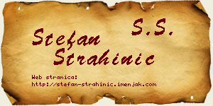 Stefan Strahinić vizit kartica